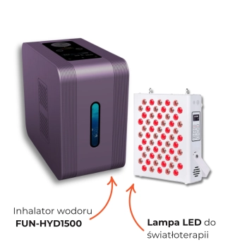 ZEstaw lampa LED i inhalator wodoru FUN-HYD1500